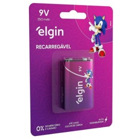 9V Elgin Recarregável