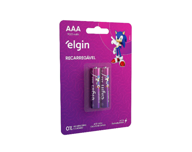 AAA ELGIN RECARREGÁVEL 900mAh